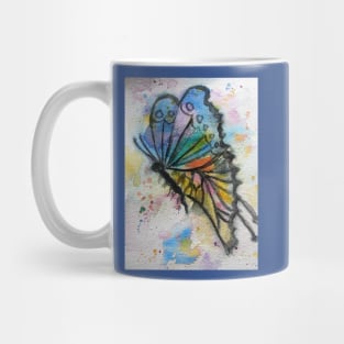 Rainbow Butterfly Watercolor Painting Mug